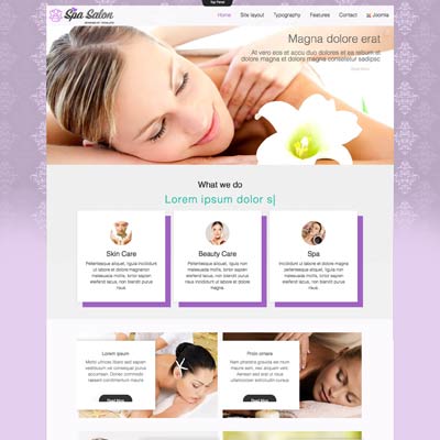 Beauty Care and Spa Salon joomla template